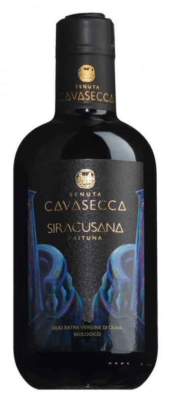 Siracusana - Olio extra vergine di oliva, biologico, olio extra vergine di oliva, biologico, Tenuta Cavasecca - 500 ml - Bottiglia