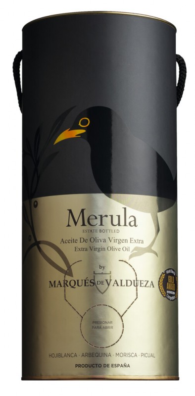 Aceite virgen extra Merula, Natives Olivenöl extra Merula, Marques de Valdueza - 3.000 ml - Stück