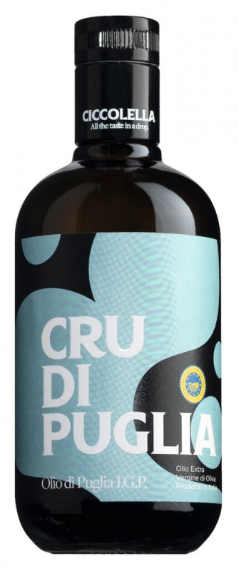 Cru di Puglia IGP, olio extra vergine di oliva, ciccolella - 500 ml - Bottiglia