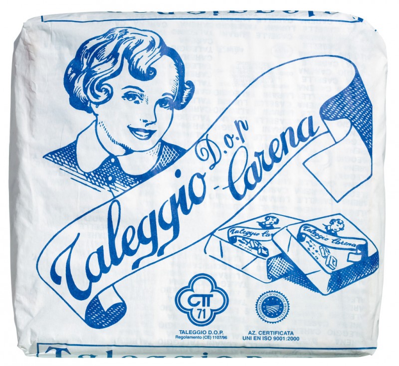 Taleggio DOP, stagionato, rød komælkost, Caseificio Carena - ca. 2 kg - stykke