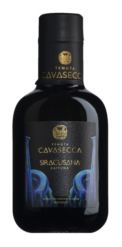 Siracusana - Olio extra vergine di oliva, biologico, olio extra vergine di oliva, biologico, Tenuta Cavasecca - 250 ml - Bottiglia