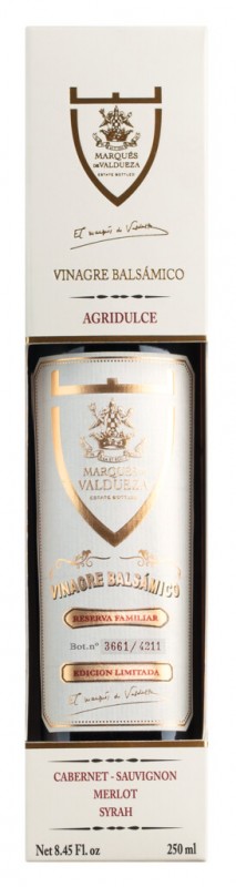 Vinagre Balsamico Agridulce Marques de Valdueza, Balsamico-Essig, Marques de Valdueza - 250 ml - Flasche