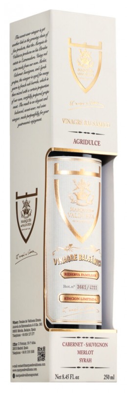 Vinagre Balsamico Agridulce Marques de Valdueza, Balsamico-Essig, Marques de Valdueza - 250 ml - Flasche