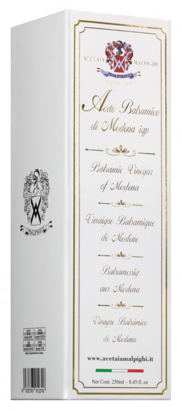 Aceto Balsamico di Modena IGP Oro, Aceto Balsamico di Modena IGP, 15 Jahre gelagert, Malpighi - 250 ml - Flasche