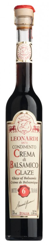 Glace Crema Condimento, balsamic vinegar dressing, Leonardi - 100 ml - Bottle