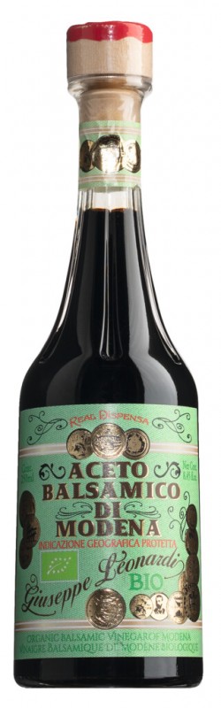 Vintage Estense verde organiczne, Aceto Balsamico di Modena IGP, organiczne, Leonardi - 250ml - Butelka