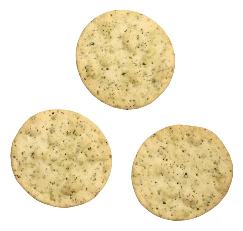 Maxi Cracker Basilic, biscuits sales au basilic et a l`huile d`olive, Lady Joseph - 150g - paquet