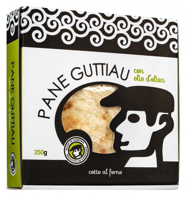 Pane Guttiau, Sardinian bread with olive oil, Su Guttiau - 250 g - pack