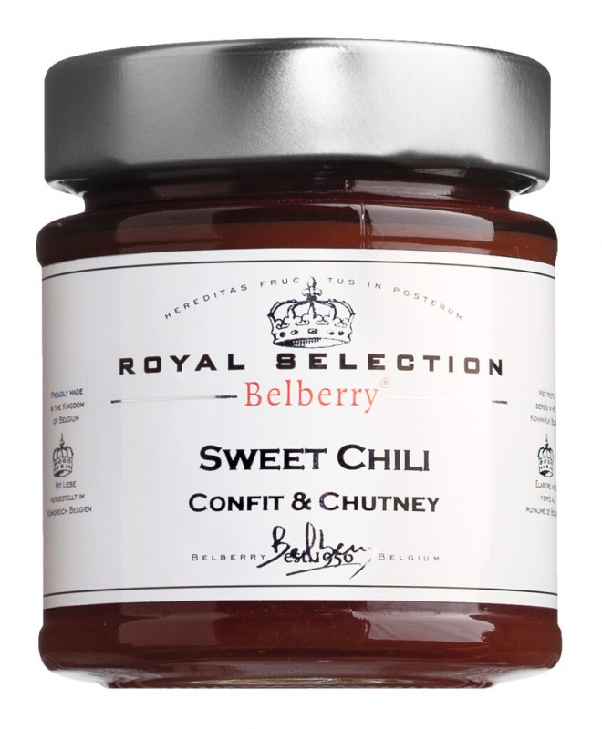 Royal Selection Sweet Chili Chutney, Chutney mit süßer Chili, Belberry - 180 g - Glas