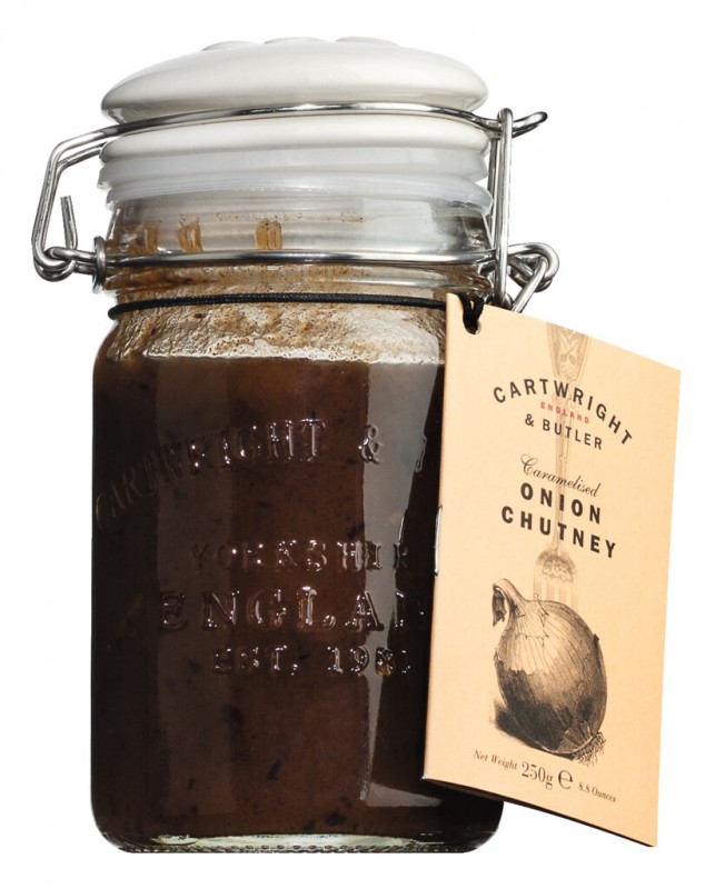 Gekarameliseerde uienchutney, gekarameliseerde uienchutney, Cartwright en Butler - 250 g - glas