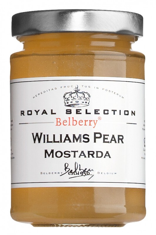 Mostarda Williams Poires, sauce poire au gout de moutarde, Belberry - 120g - Verre