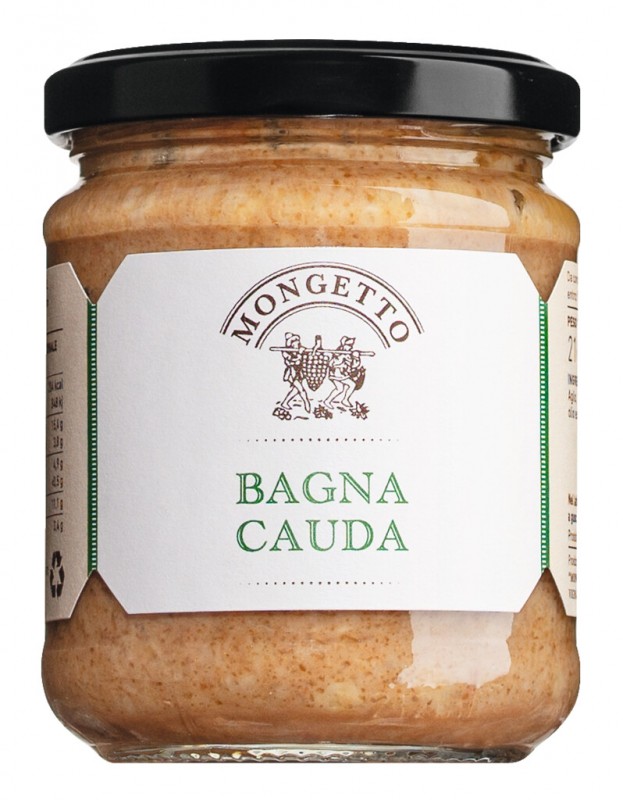 Bagna Cauda, seasoning sauce with anchovies and garlic, Mongetto - 210 g - Glass