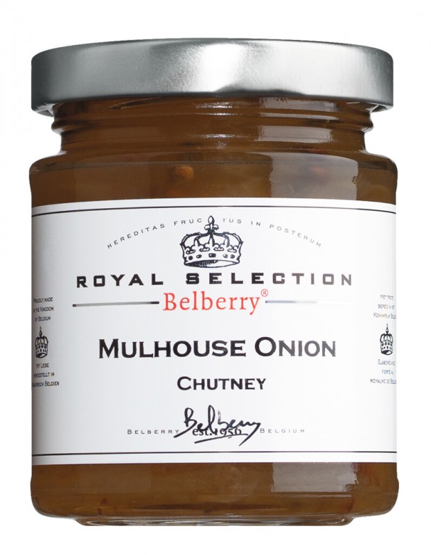 Chutney di cipolle di Mulhouse, Chutney di cipolle, Belberry - 180 g - Bicchiere