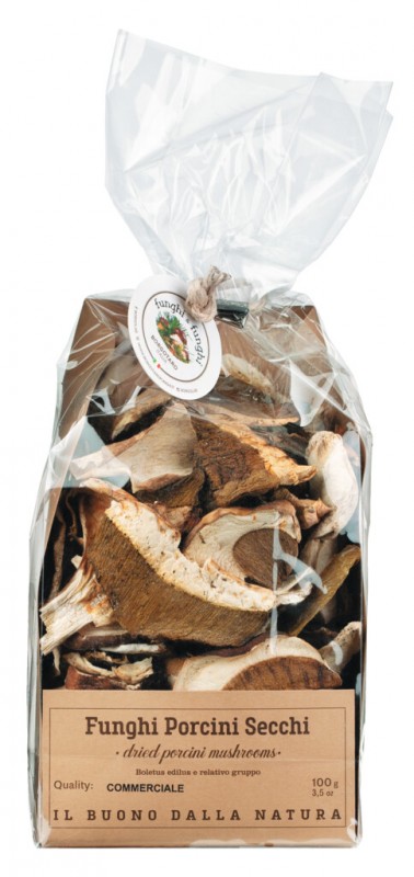 Funghi porcini secchi, getrocknete Steinpilze, Borgolab - 100 g - Beutel