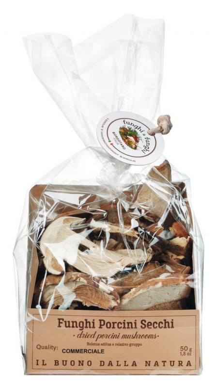 Funghi porcini secchi, getrocknete Steinpilze, Borgolab - 50 g - Beutel