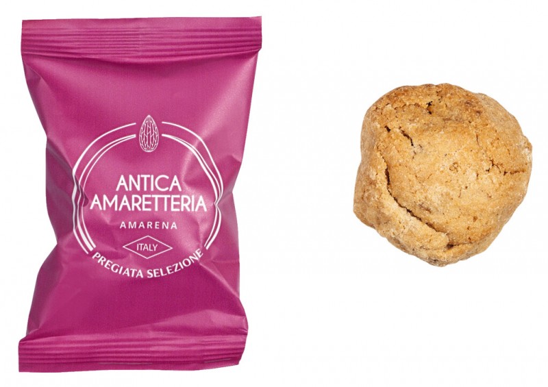 Amaretti Amarena, Mandelmakronen mit Amarena, Antica Amaretteria - 150 g - Dose