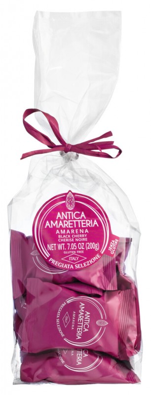 Amaretti Amarena, Mandelmakronen mit Amarena, Antica Amaretteria - 200 g - Packung