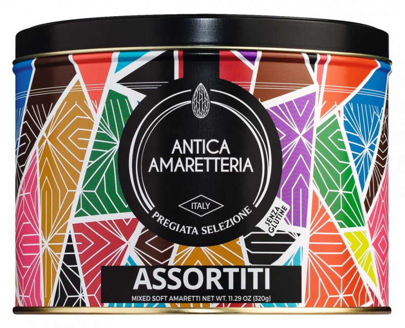 Latta assortiti, Gemischte Nussmakronen, Antica Amaretteria - 320 g - Dose