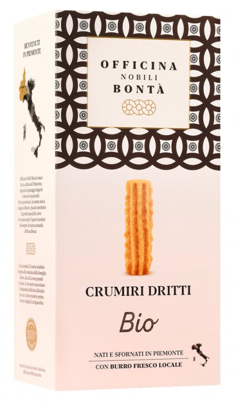 Crumiri dritti, Bio, Spritzgebäck, Bio, Officina Nobili Bontà - 140 g - Packung