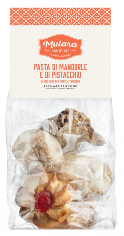 Paste di mandorla e pistacchio, Gebäckmischung, Mulara - 200 g - Packung