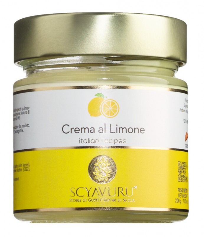 Crema al Limone, Creme mit Zitronengeschmack, Scyavuru - 200 g - Glas