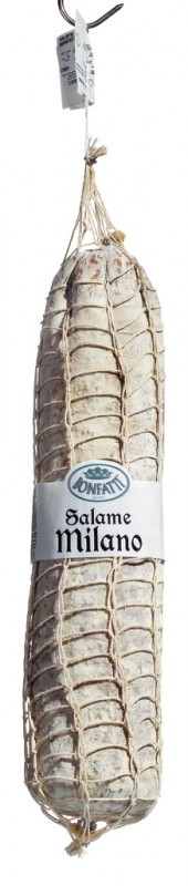 Salame Milano, salami de charcuterie à la milanaise, Bonfatti - environ 3 kg - pièce