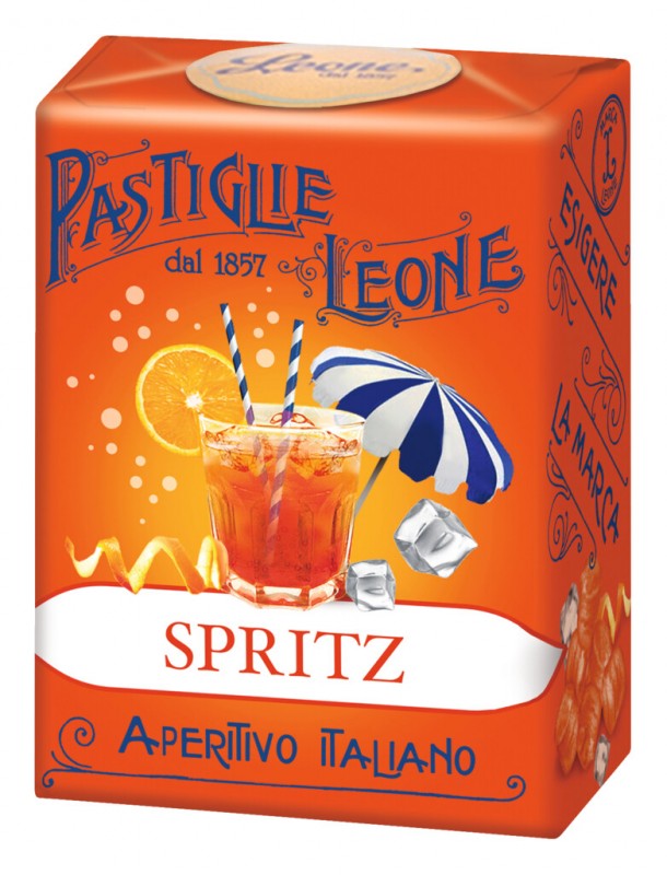 Pastiglie Spritz, Bonbons Aperitivo Spritz, Display, Leone - 18 x 27 g - Display