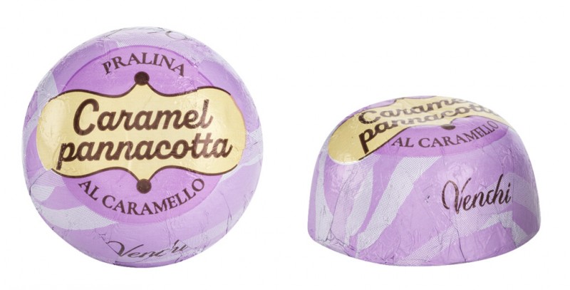 Pannacotta e caramello, pralina di cioccolato con ripieno di caramello e vaniglia, Venchi - 1.000 g - kg