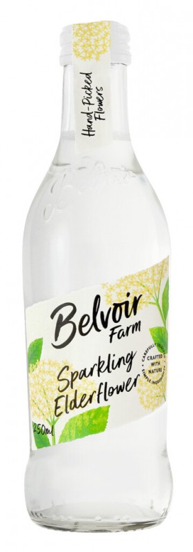 Fleur de Sureau Petillante, Limonade aux Fleurs de Sureau, Belvoir - 0,25 litre - Bouteille