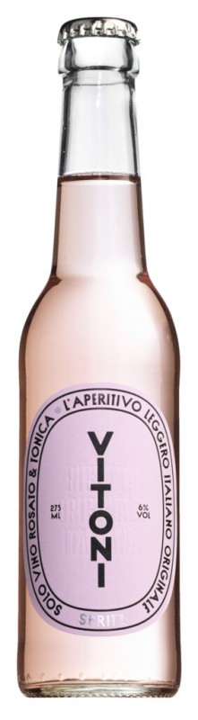 Vitoni Spritz Rosato, cocktail met wijnsmaak, roos, Vitoni - 275 ml - Fles