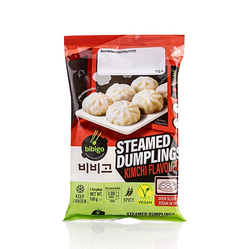 Steamed Dumpling - KimChi (veggie) Dim Sum, Bibigo - 168 g, 8 pieces - blister packs