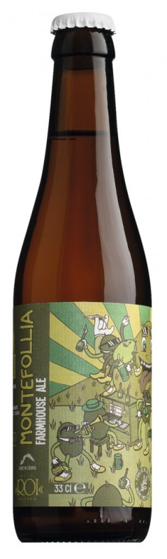 Farmhouse Ale Montefollia, Aromatisch-fruchtiges Bier, Olio Roi - 0,33 l - Flasche