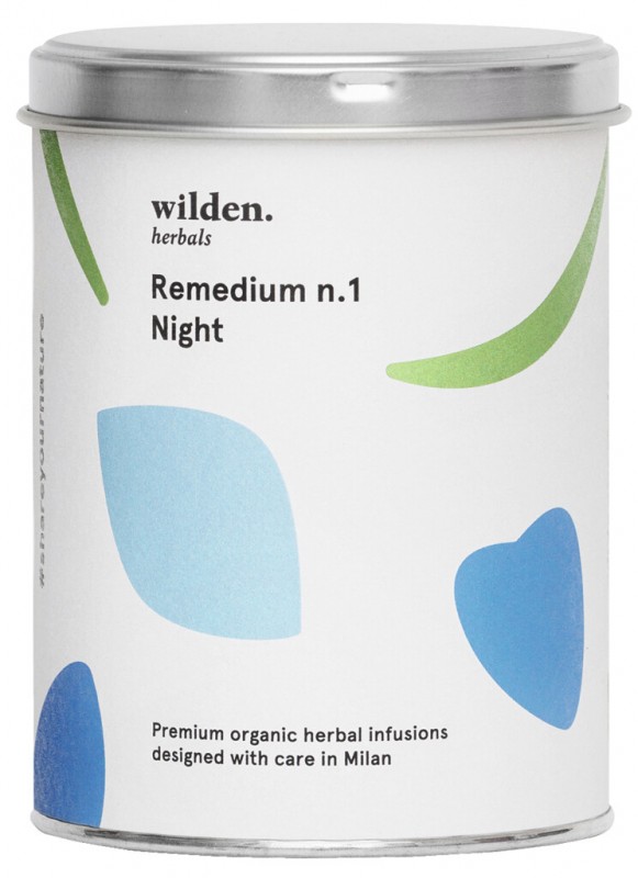 Remedium n.1 Malam, organik, campuran teh Malam, longgar, organik, herbal Wilden - 90 gram - Bisa