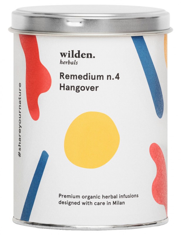 Remedium n.4 Mabuk, organik, campuran teh Mabuk, longgar, organik, herbal Wilden - 90 gram - Bisa