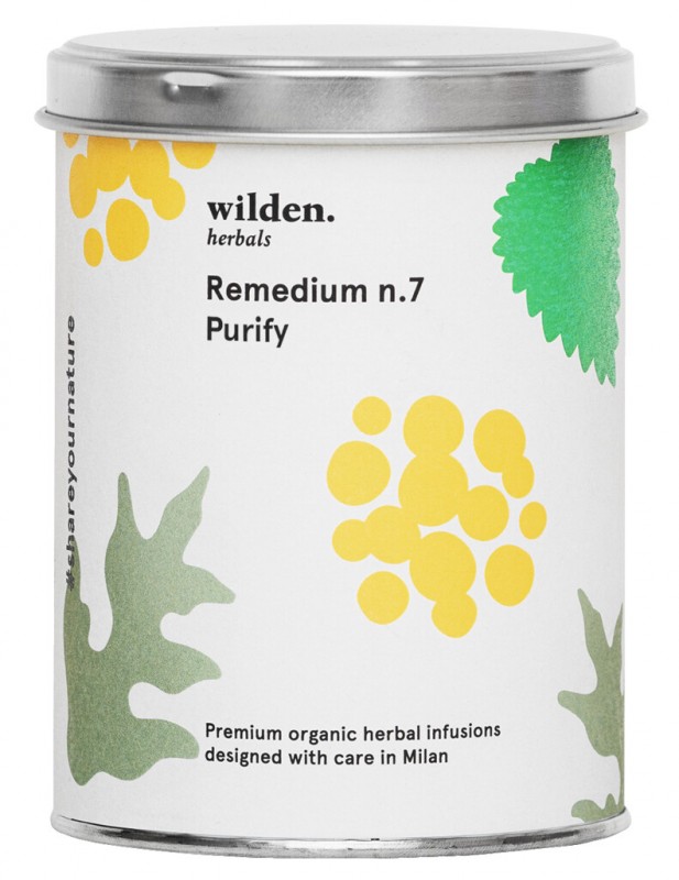 Remedium n.7 Purify, biologico, miscela di te Purify, sfuso, biologico, erbe selvatiche - 90 g - Potere