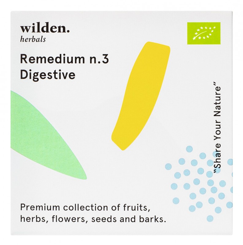 Remedium n.3 Pek Pencernaan, organik, campuran teh Pek Pencernaan, beg, organik, herba Wilden - 10 x 2g - pek