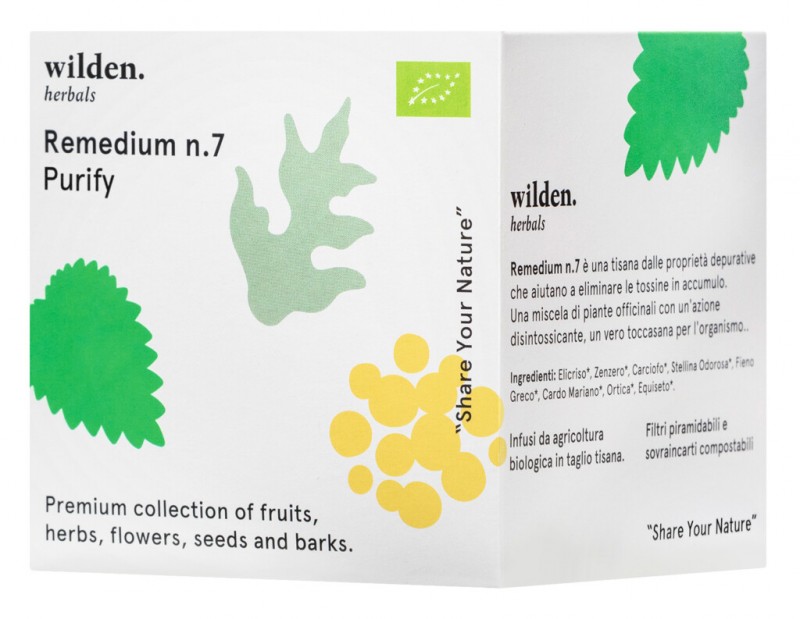 Remedium n.7 Purify Pack, biologisch, theemelange Purify Pack, zakje, biologisch, Wilden kruiden - 10x2g - pak