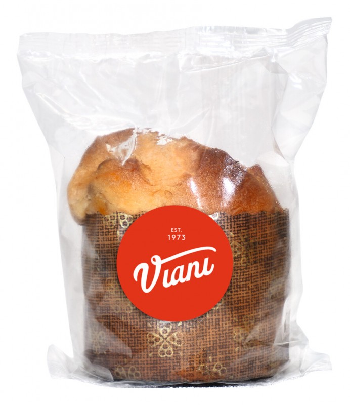 Panettone tradizionale mini, Hefekuchen mit Sultaninen und kandierter Orange, Viani - 100 g - Stück