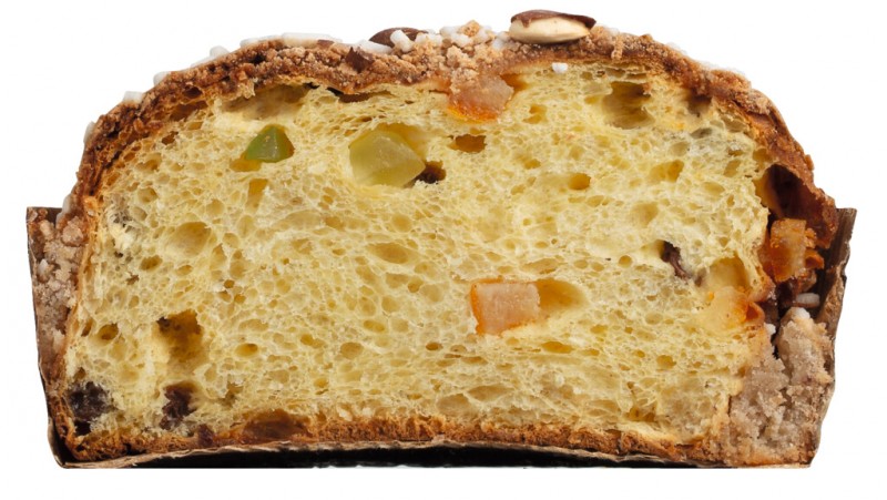 Panettone, torta lievitata senza glutine, senza glutine. m.candela. frutta. e uvetta, Galup - 400 g - Pezzo