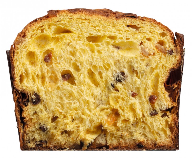 Panettone, gateau a la levure aux ecorces d`orange et raisins secs, Renato Bosco - 1 000g - Morceau