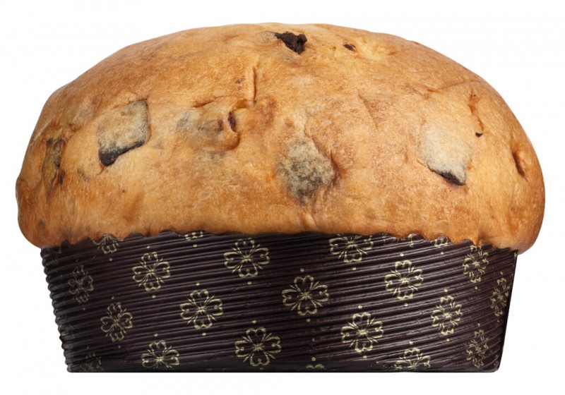 Panettone cioccolato e uvetta, Hefekuchen mit Schokolade und Sultaninen, Viani - 300 g - Stück