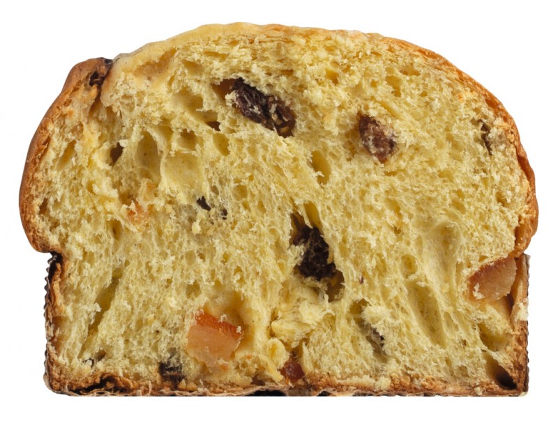 Panettone tradizionale, gateau a la levure aux raisins secs et orange confite, Viani - 300g - Morceau