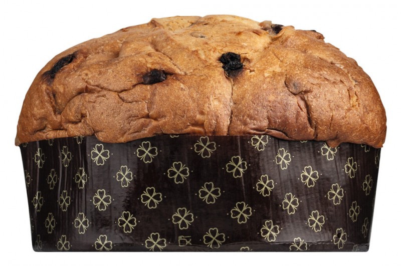 Panettone tradizionale, gateau a la levure aux raisins secs et orange confite, Viani - 750g - Morceau