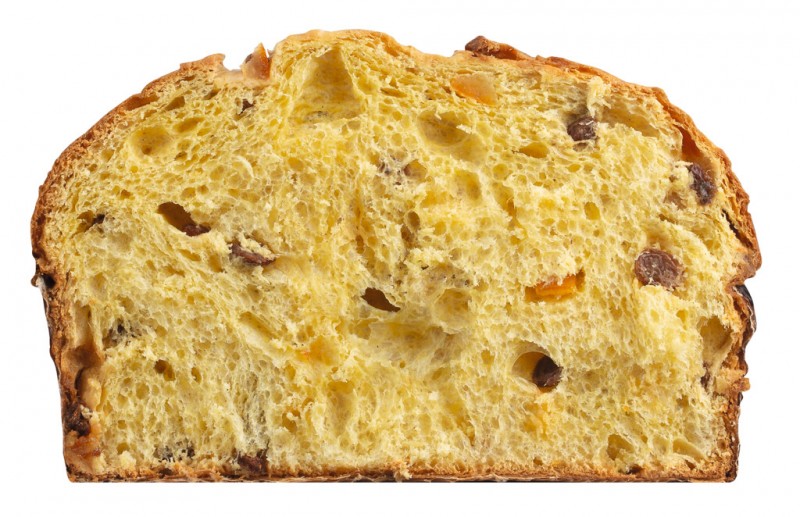 Panettone tradizionale, gateau a la levure aux raisins secs et orange confite, Viani - 750g - Morceau