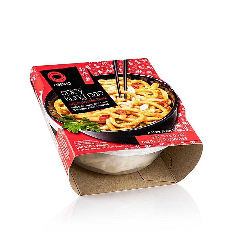 Obento Udon Bowl Spicy Kung Pao, mikrowellengeeignet - 240 g - Pe-schale