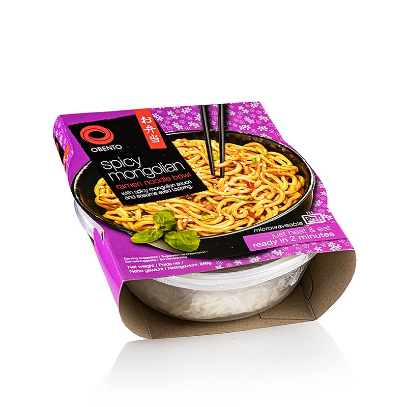 Obento Ramen Bowl Spicy Mongolian, mikrowellengeeignet - 240 g - Pe-schale