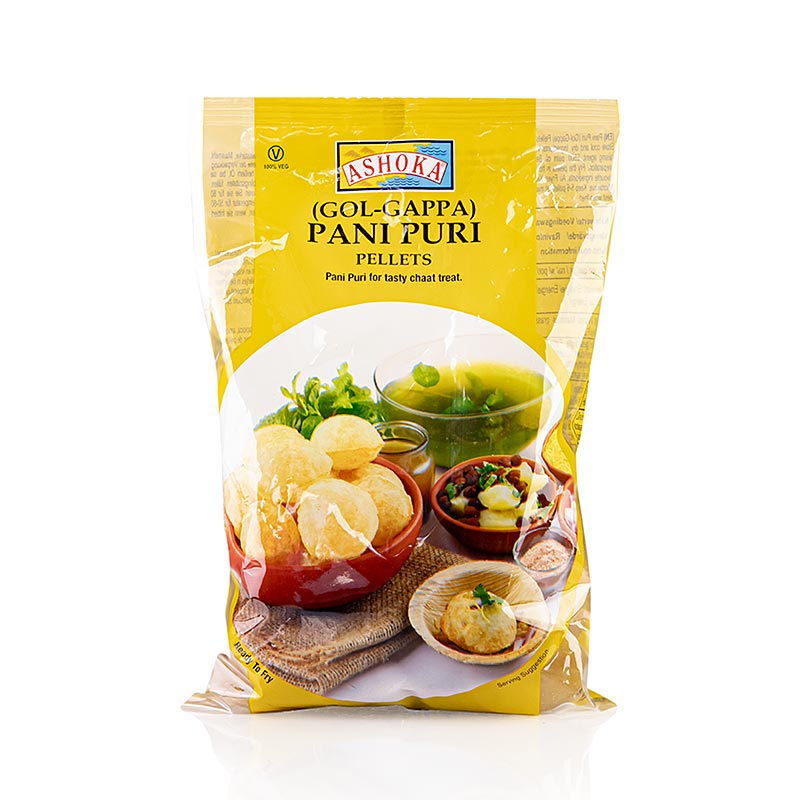 Pani Puri / Gol Gappa, ongebakken, chips voor vulling, 200 g, Ashoka - 200g - tas