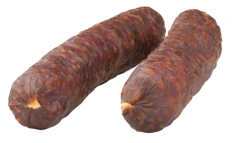 Hirsch Kaminwurzen, 3 Kaminwurzen mit Hirsch- und Schweinefleisch, Genuss Gruber - 165 g - Packung