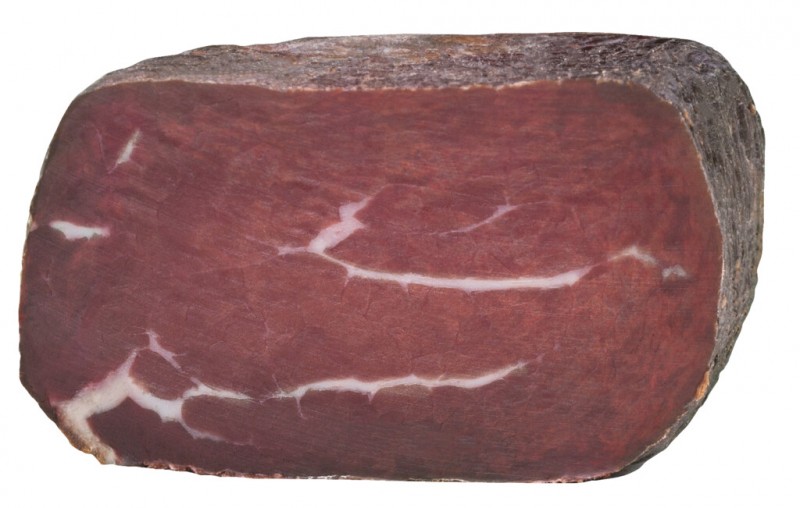 Jambon de boeuf cru, jambon de boeuf cru, legerement fume, Genuss Gruber - environ 400 g - kilos