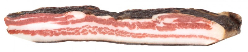 Bacon de poitrine de porc paille, bacon de poitrine de porc paille, fume, Genuss Gruber - environ 300 g - kilos